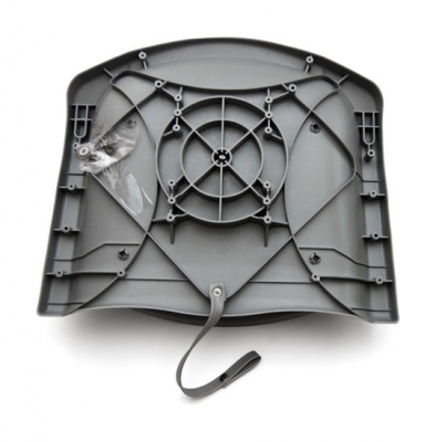 Кресло мягкое складное, обивка винил, цвет белый/синий